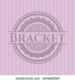 Emblema rosa del abrigo. Vintage. Ilustración vectorial. Detallado.
