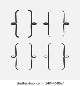 Bracket set collection. vector illustration
