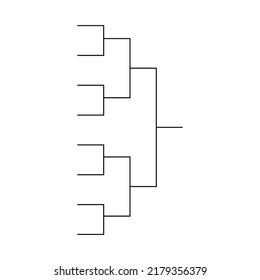 Torneo deportivo de chaqueta, signo de evento de eliminación en blanco, ilustración del partido de jugada vectorial.