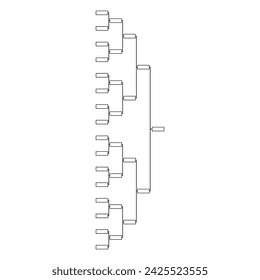 Torneo deportivo de soporte, signo de evento de eliminación en blanco, ilustración vectorial de partido de playoffs .