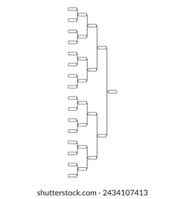 Torneo deportivo de soporte, signo de evento de eliminación en blanco, ilustración vectorial de partido de playoffs .