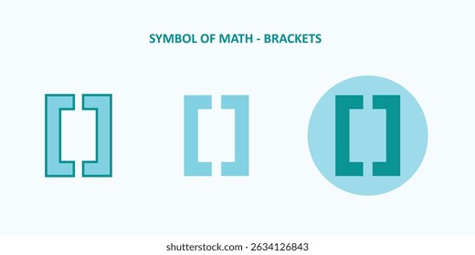 Símbolo de Colchete em Matemática - Ilustração de Vetor de Design Plano
