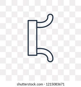 Bracket vector outline icon isolated on transparent background, high quality linear Bracket transparency concept can be used web and mobile