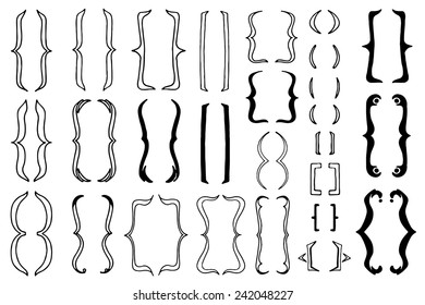 bracket vector set