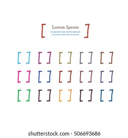 Bracket.brace. curly brackets icon vector. vector illustrator
