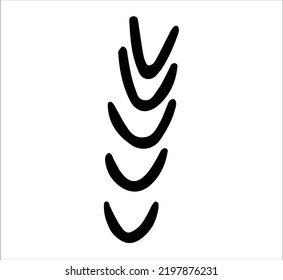 Brackets, bends, lines. Black and white sketch, logo, clipart, icon, icon, template. Isolated object on a white background. Vector image.