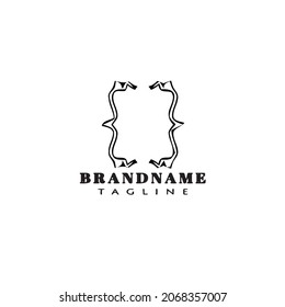 brackets cartoon logo icon design template black modern isolated cute illustration