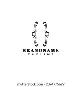 brackets cartoon logo icon design template black modern flat vector illustration