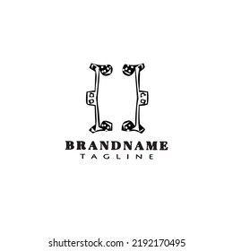 brackets cartoon logo icon design template black modern isolated vector creative