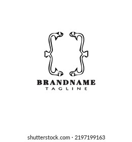 Klammern-Logo-Symbol-Design-Vorlage Schwarz, moderne, süße Vektorgrafik
