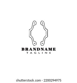 brackets cartoon logo icon design template black modern symbol vector illustration