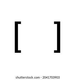 Brackets in English grammar vector illustration