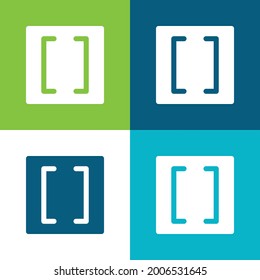 Klammern Vierfarbige minimale Icon-Set