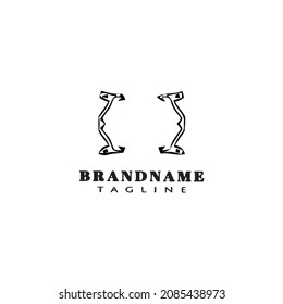 paréntesis logotipo plano icono diseño de imagen negro aislado