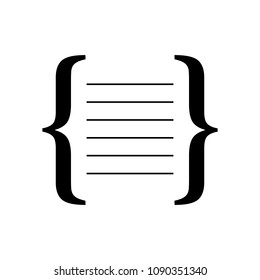 Brackets icon sign