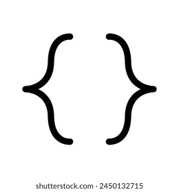 Brackets Icon Vector Symbol Design Illustration