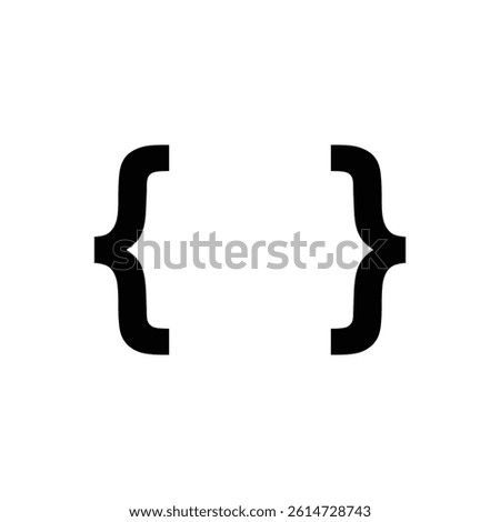 brackets icon vector template illustration design