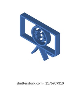 Brackets isometric left top view 3D icon