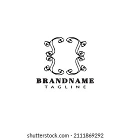 brackets logo cartoon icon design template black modern isolated vector unique