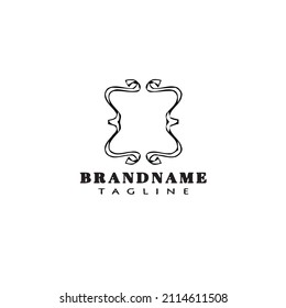 brackets logo cartoon icon design template black modern unique vector illustration