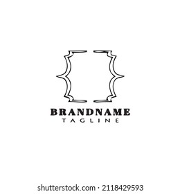 paréntesis logotipo caricatura plantilla de diseño formas modernas negras ilustración vectorial