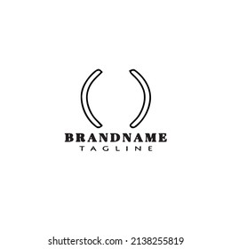 logotipo icono de caricatura estilo negro moderno ilustración vectorial aislado