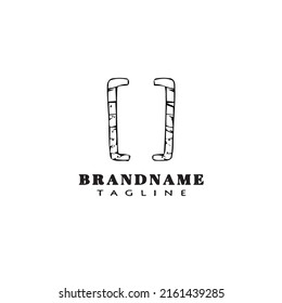 brackets logo cartoon icon design template black modern isolated concept illustration