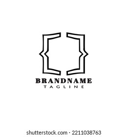 brackets logo cartoon icon design template black modern isolated illustration