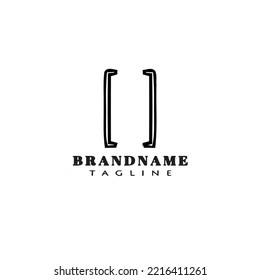 brackets logo cartoon icon design template black modern isolated creative illustration