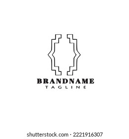 brackets logo cartoon icon design template black modern isolated vector cute