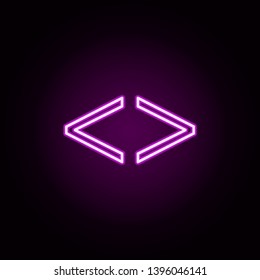 brackets neon icon. Elements of education set. Simple icon for websites, web design, mobile app, info graphics