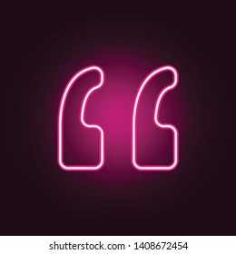 brackets neon icon. Elements of web set. Simple icon for websites, web design, mobile app, info graphics
