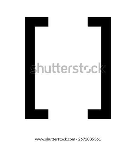 Brackets Symbol  Mathematical. Vector image