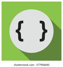 Brackets vector icon