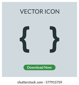 Brackets vector icon