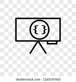 Brackets vector icon isolated on transparent background, Brackets logo concept