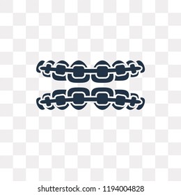 Brackets vector icon isolated on transparent background, Brackets transparency concept can be used web and mobile