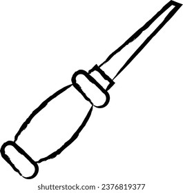 Bradawl hand drawn vector illustration