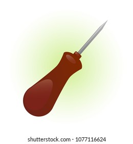 bradawl isolated vector illustration 