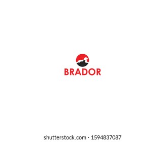 Brador dog house logo vector design