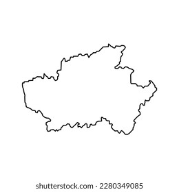 Braga Map, Bezirk von Portugal. Vektorgrafik.