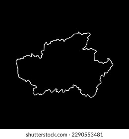 Mapa de Braga, Distrito de Portugal. Ilustración vectorial.