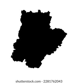 Braganca Map, District of Portugal. Vector Illustration.