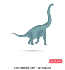 Brahiosaurus color flat icon for web and mobile design