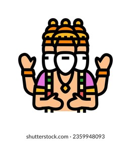 brahma god indian color icon vector. brahma god indian sign. isolated symbol illustration