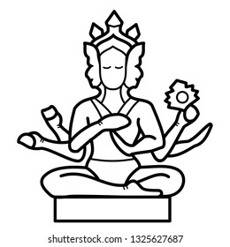 The brahma statue icon