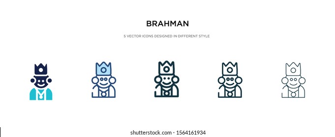 brahman icon in different style vector illustration. two colored and black brahman vector icons designed in filled, outline, line and stroke style can be used for web, mobile, ui