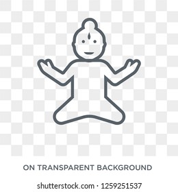 brahman icon. Trendy flat vector brahman icon on transparent background from india collection. High quality filled brahman symbol use for web and mobile