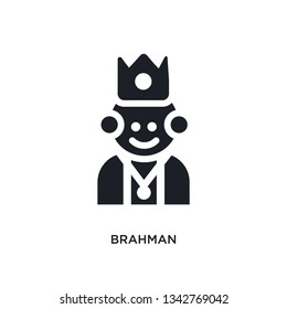 brahman isolated icon. simple element illustration from india concept icons. brahman editable logo sign symbol design on white background. can be use for web and mobile