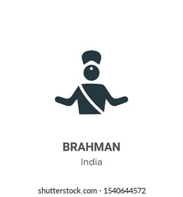 Brahman vector icon on white background. Flat vector brahman icon symbol sign from modern india collection for mobile concept and web apps design.
